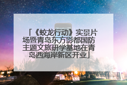 《蛟龙行动》实景片场暨青岛东方影都国防主题文旅研学基地在青岛西海岸新区开业