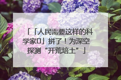 「人民需要这样的科学家⑭」拼了！为深空探测“开荒培土”