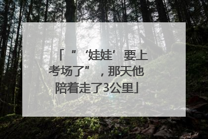 “‘娃娃’要上考场了”，那天他陪着走了3公里