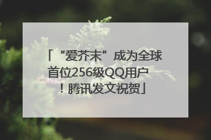 “爱芥末”成为全球首位256级QQ用户！腾讯发文祝贺
