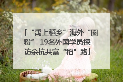 “禹上稻乡”海外“圈粉” 19名外国学员探访余杭共富“稻”路