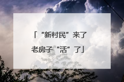 “新村民”来了 老房子“活”了