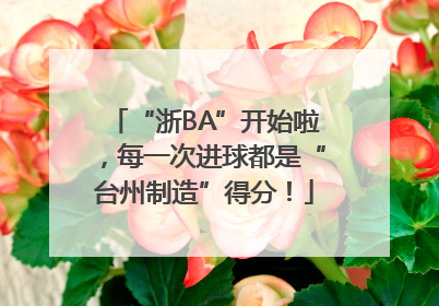 “浙BA”开始啦，每一次进球都是“台州制造”得分！
