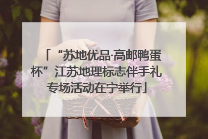 “苏地优品·高邮鸭蛋杯”江苏地理标志伴手礼专场活动在宁举行
