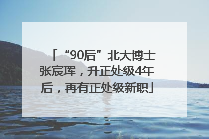 “90后”北大博士张宸珲，升正处级4年后，再有正处级新职
