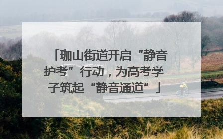 珈山街道开启“静音护考”行动，为高考学子筑起“静音通道”