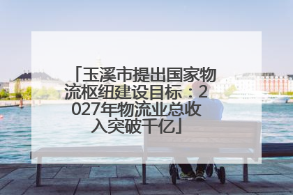 玉溪市提出国家物流枢纽建设目标：2027年物流业总收入突破千亿