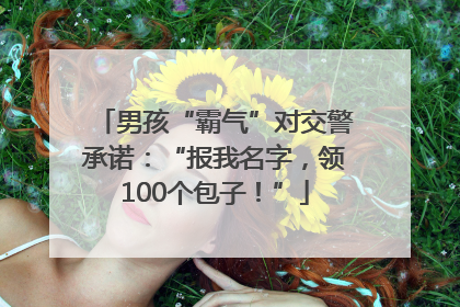 男孩“霸气”对交警承诺：“报我名字，领100个包子！”