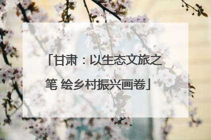 甘肃：以生态文旅之笔 绘乡村振兴画卷