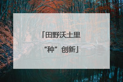 田野沃土里“种”创新