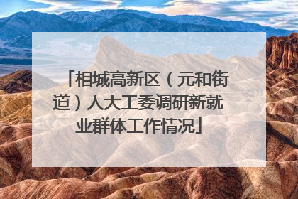 相城高新区（元和街道）人大工委调研新就业群体工作情况