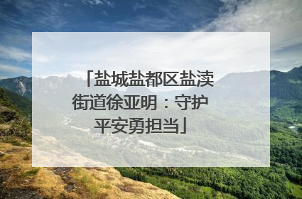 盐城盐都区盐渎街道徐亚明：守护平安勇担当