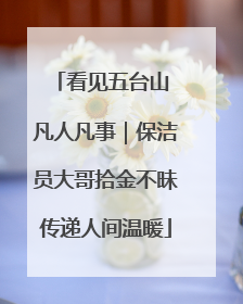 看见五台山 凡人凡事｜保洁员大哥拾金不昧传递人间温暖