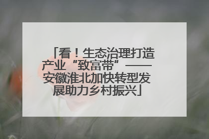 看！生态治理打造产业“致富带”——安徽淮北加快转型发展助力乡村振兴