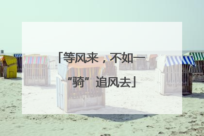 等风来，不如一“骑”追风去
