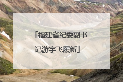 福建省纪委副书记游宇飞履新