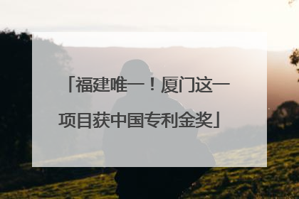 福建唯一！厦门这一项目获中国专利金奖