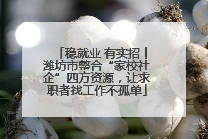 稳就业 有实招丨潍坊市整合“家校社企”四方资源，让求职者找工作不孤单