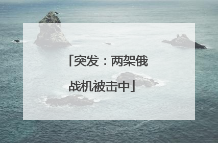 突发：两架俄战机被击中