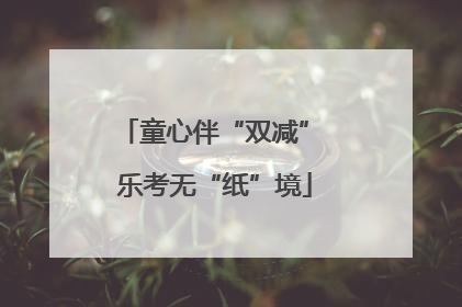 童心伴“双减” 乐考无“纸”境