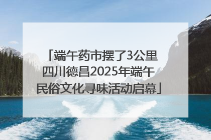 端午药市摆了3公里 四川德昌2025年端午民俗文化寻味活动启幕