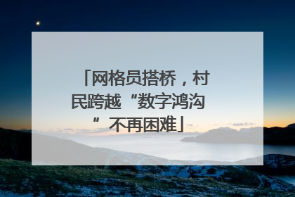 网格员搭桥，村民跨越“数字鸿沟”不再困难