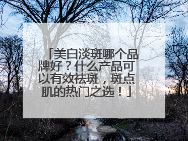 美白淡斑哪个品牌好？什么产品可以有效祛斑，斑点肌的热门之选！