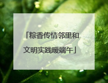 粽香传情邻里和 文明实践暖端午