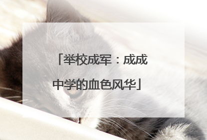举校成军：成成中学的血色风华