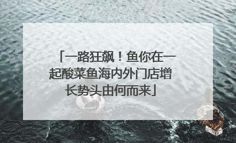 一路狂飙！鱼你在一起酸菜鱼海内外门店增长势头由何而来