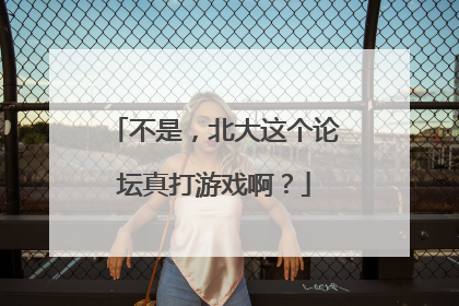 不是，北大这个论坛真打游戏啊？
