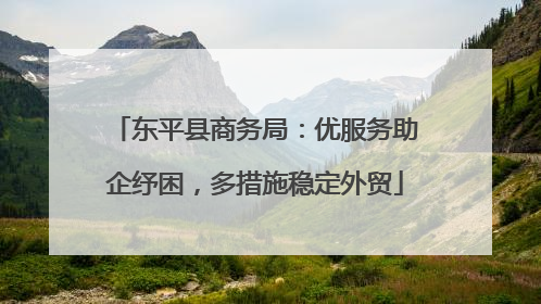 东平县商务局：优服务助企纾困，多措施稳定外贸
