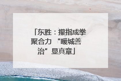 东胜：攥指成拳聚合力 “暖城善治”显真章