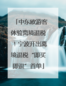 中东欧游客体验离境退税！宁波开出离境退税“即买即退”首单