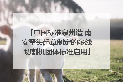 中国标准泉州造 南安牵头起草制定的多线切割机团体标准启用