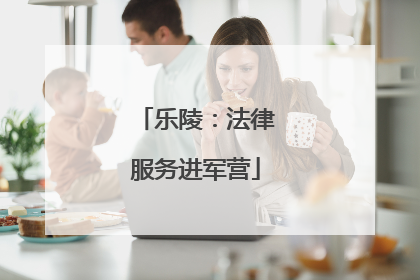 乐陵：法律服务进军营