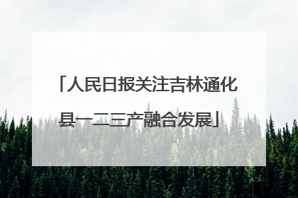 人民日报关注吉林通化县一二三产融合发展