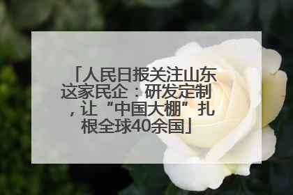 人民日报关注山东这家民企：研发定制，让“中国大棚”扎根全球40余国