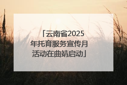 云南省2025年托育服务宣传月活动在曲靖启动