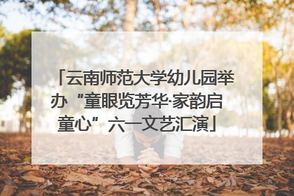 云南师范大学幼儿园举办“童眼览芳华·家韵启童心”六一文艺汇演