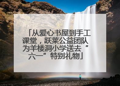 从爱心书屋到手工课堂，跃莱公益团队为羊楼洞小学送去“六一”特别礼物