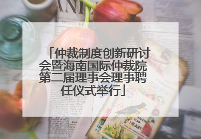 仲裁制度创新研讨会暨海南国际仲裁院第二届理事会理事聘任仪式举行
