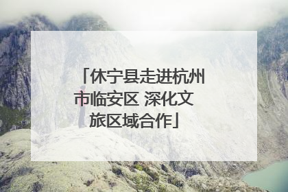 休宁县走进杭州市临安区 深化文旅区域合作