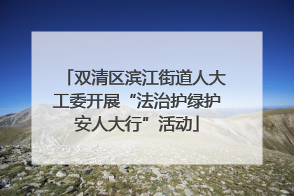 双清区滨江街道人大工委开展“法治护绿护安人大行”活动