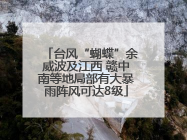 台风“蝴蝶”余威波及江西 赣中南等地局部有大暴雨阵风可达8级