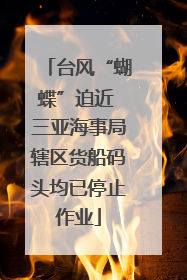 台风“蝴蝶”迫近 三亚海事局辖区货船码头均已停止作业