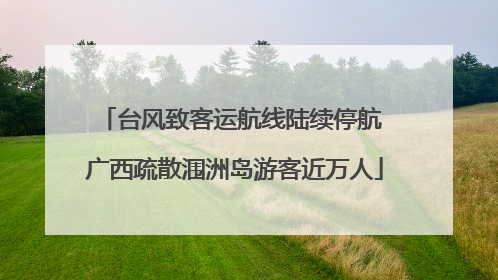 台风致客运航线陆续停航 广西疏散涠洲岛游客近万人