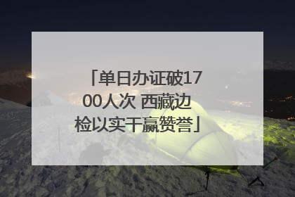 单日办证破1700人次 西藏边检以实干赢赞誉