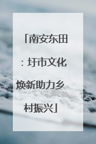 南安东田：圩市文化焕新助力乡村振兴