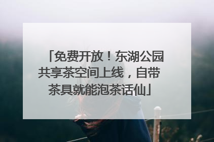 免费开放！东湖公园共享茶空间上线，自带茶具就能泡茶话仙
